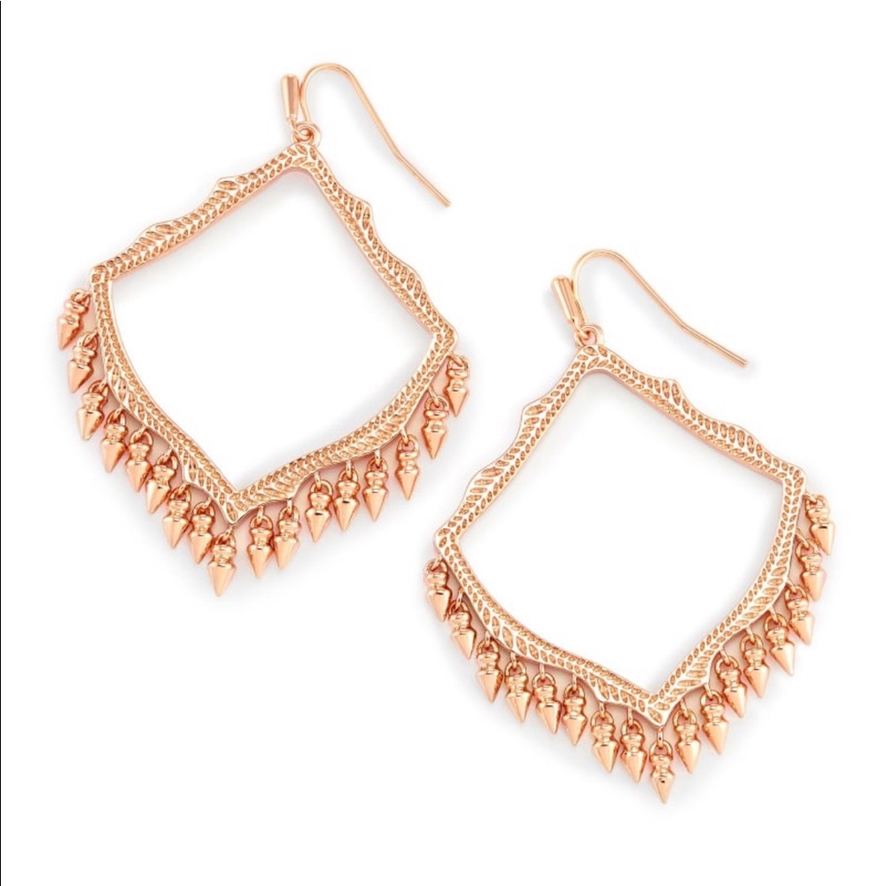 Kendra Scott Lacy Drop Earrings in Rose Gold